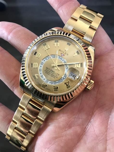 rolex dweller champagne amazon|rolex yellow gold sky dweller.